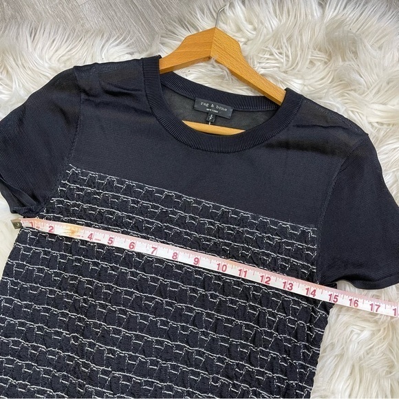 Rag & Bone Gwen Knit Black Mesh Dress - Picture 5 of 10